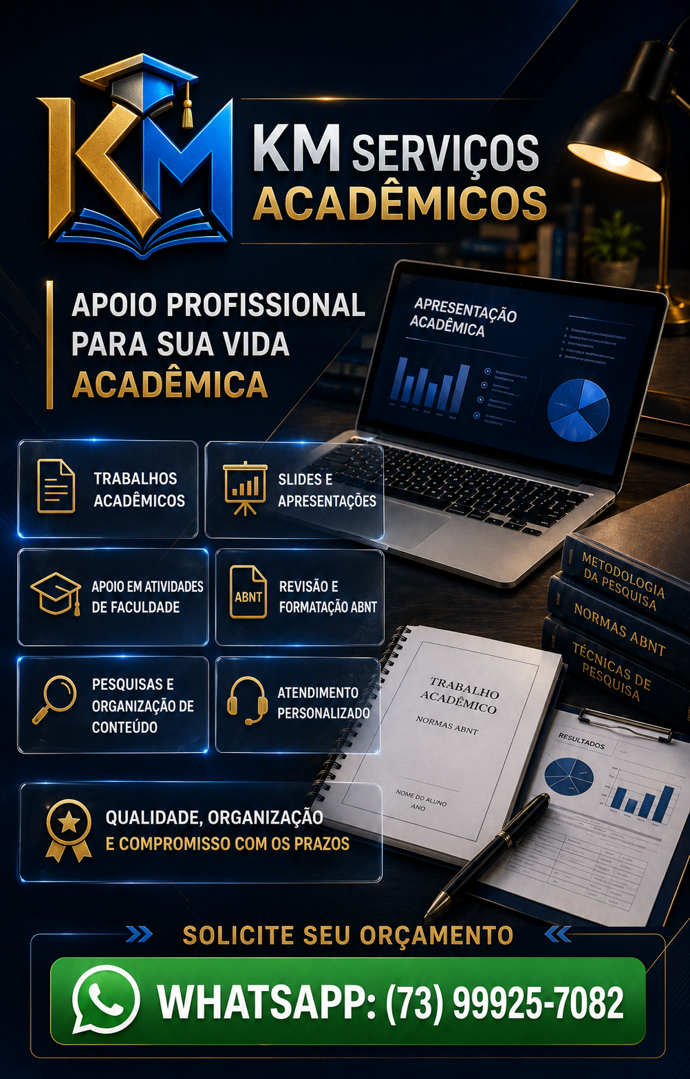 KM Serviços Acadêmicos - WhatsApp (73) 99925-7082